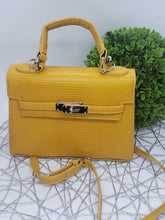 Load image into Gallery viewer, Yellow mustard tote crossbody satchel handbag