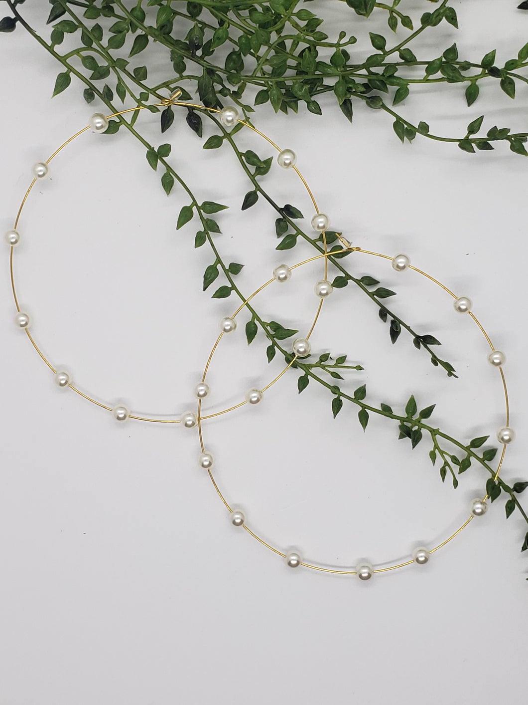 Oversize Pearl Hoops