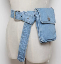 Load image into Gallery viewer, Denim Waist Pouch
