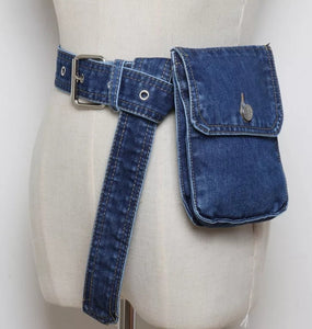 Denim Waist Pouch