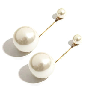 Pearl ball drop earrings