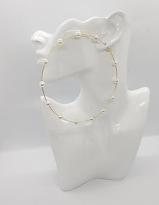 Oversize Pearl Hoops