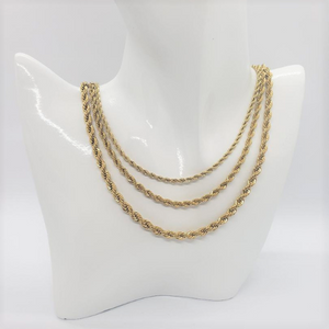 Gold rope hip hip chain 
